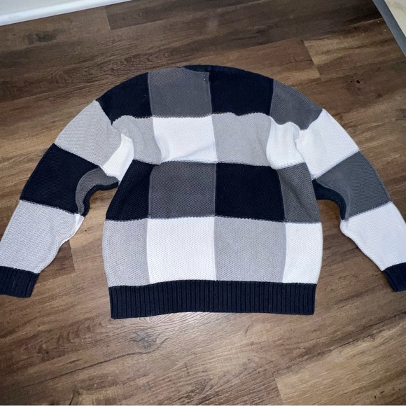 Zara Color Block 100% Cotton Crewneck Sweater - Picture 4 of 7